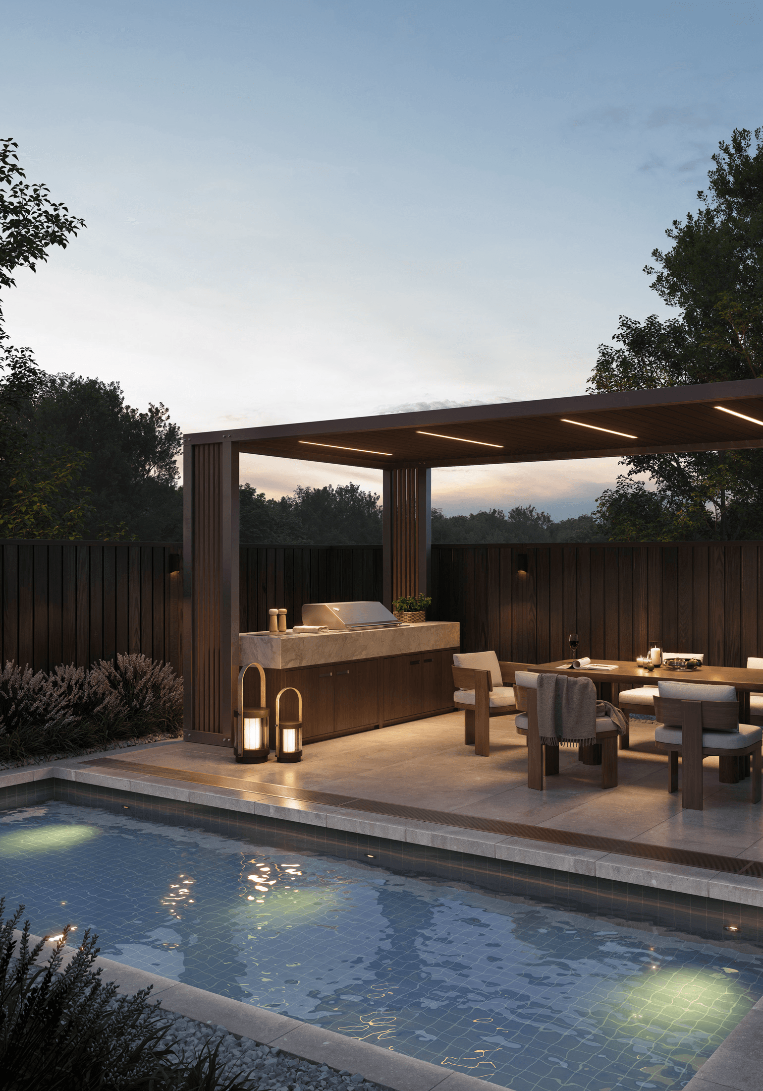 Riverview courtyard garden spaces