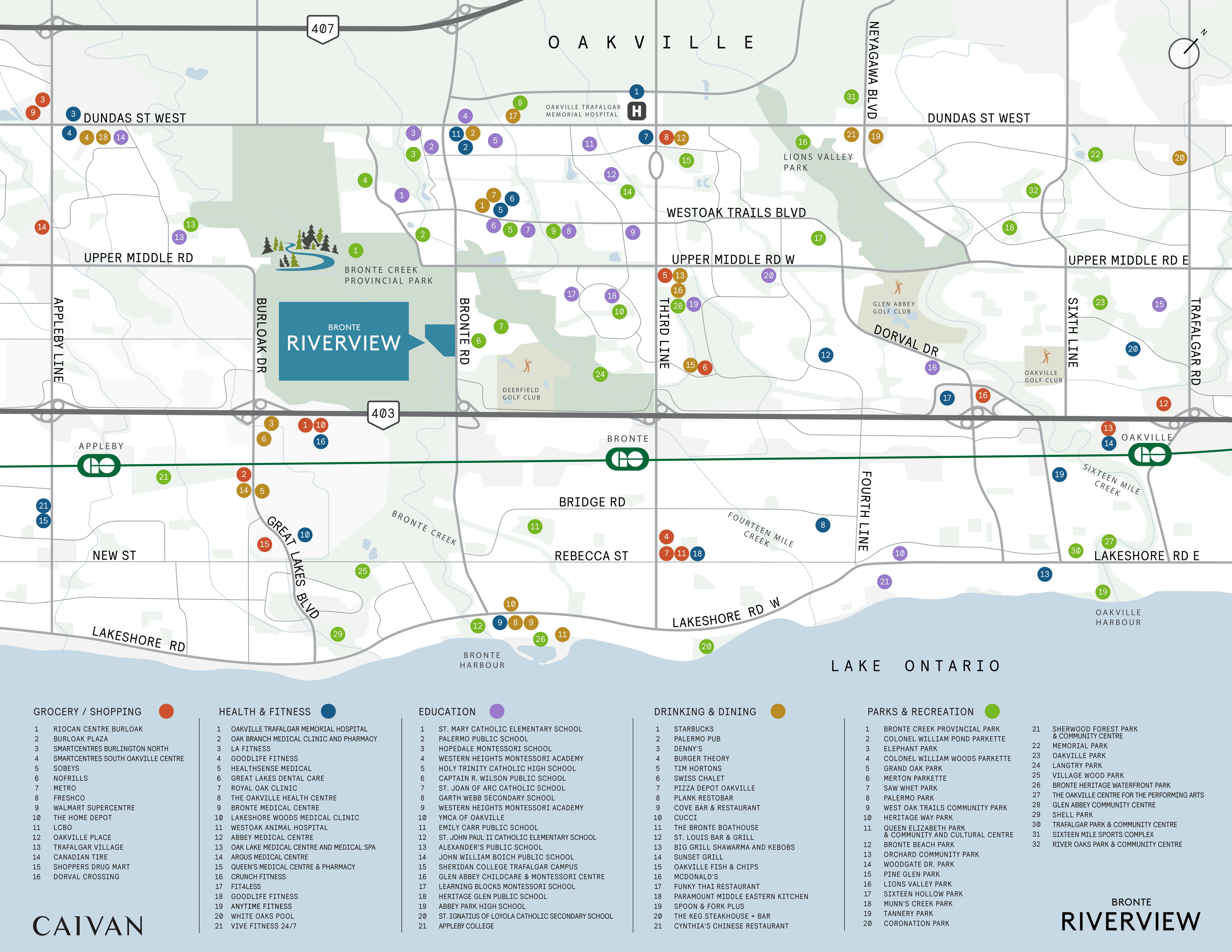 Riverview community amenity map