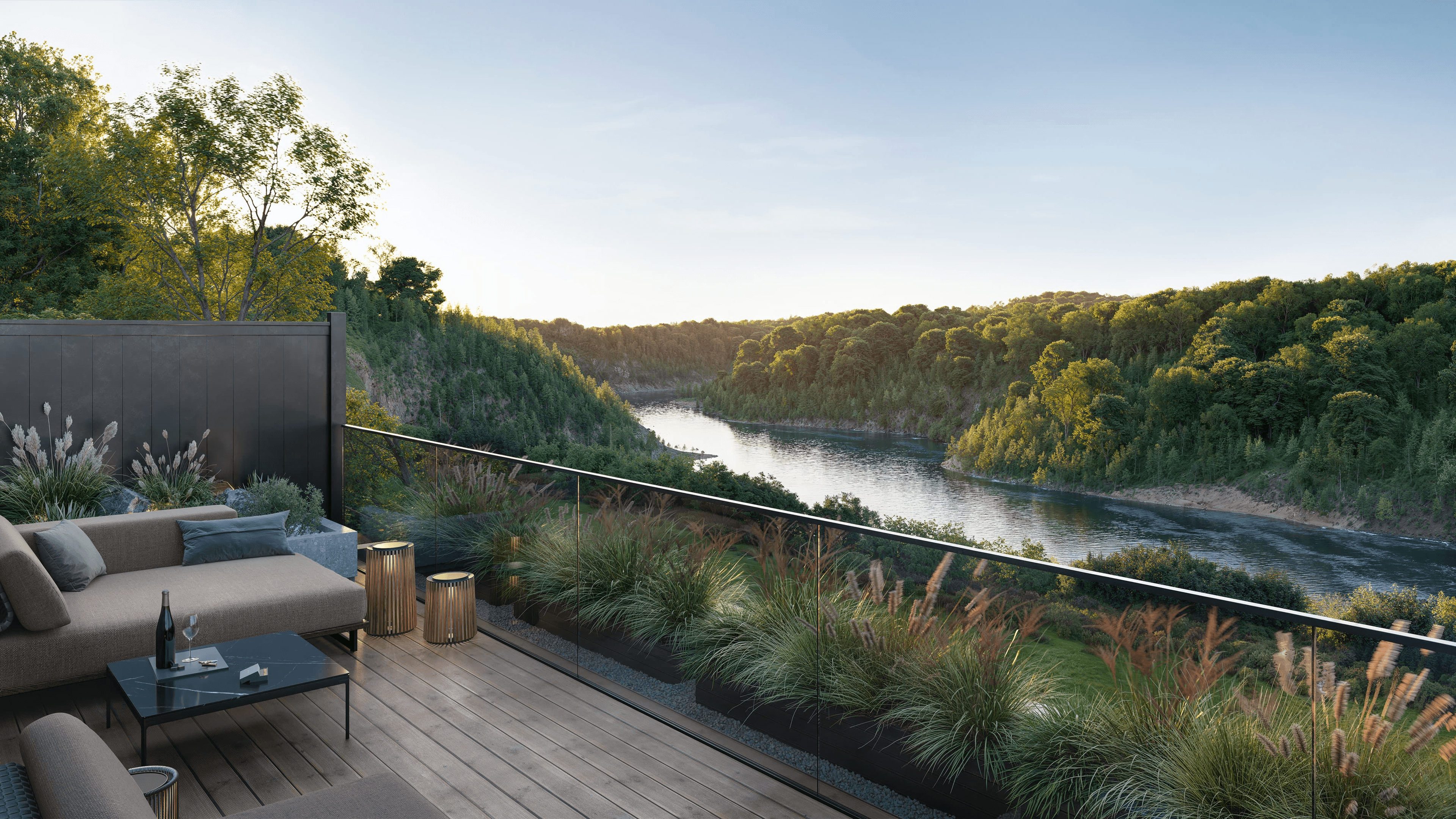 Riverview home with private balcony